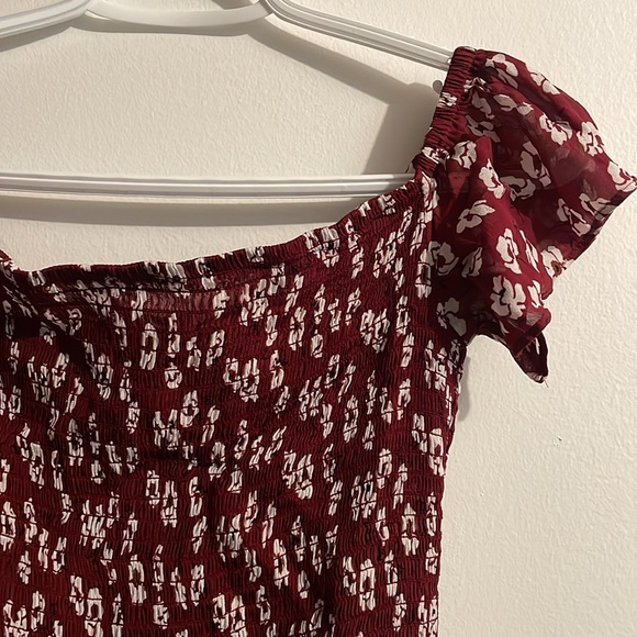 Zara floral burgundy dress NWOT - Picture 5 of 6